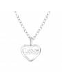 Collier enfant coeur love argent 925