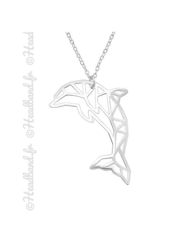 Collier dauphin ajouré argent 925
