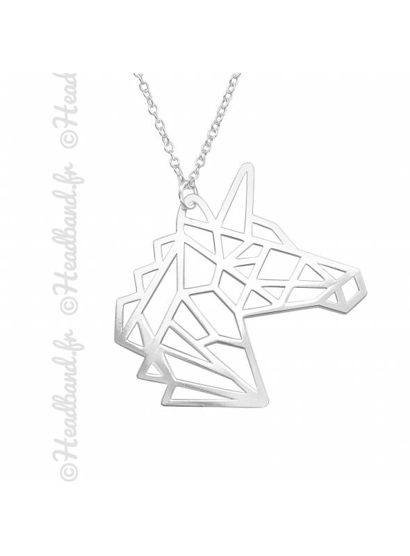 Collier licorne ajouré argent 925