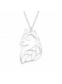 Collier chien husky ajouré argent 925