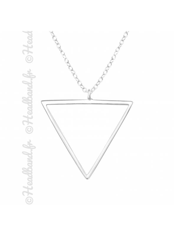 Collier triangle pendentif argent 925