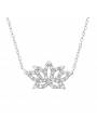 Collier fleur lotus argent 925