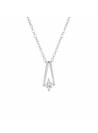 Collier cristal zirconium carré argent 925