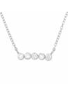 Collier 5 ronds cristaux zirconium argent 925
