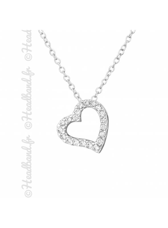 Collier étoile pavée de cristaux CZ argent 925