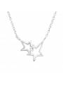 Collier étoile double argent 925