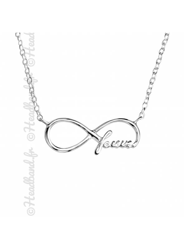 Collier forever signe infini argent 925