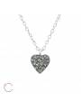 Collier enfant coeur avec cristal Swarovski black