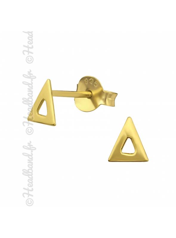 Boucles d'oreilles petit triangle plaqué or