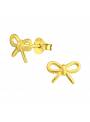 Clous d'oreilles motif noeud plaqué or