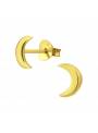 Boucles d'oreilles puces lune plaqué or