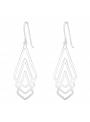 Boucles d'oreilles 3 triangles découpes argent