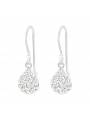 Boucles d'oreilles goutte cristaux argent