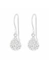 Boucles d'oreilles goutte cristaux argent