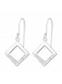 Boucles d'oreilles losange cristaux argent 925