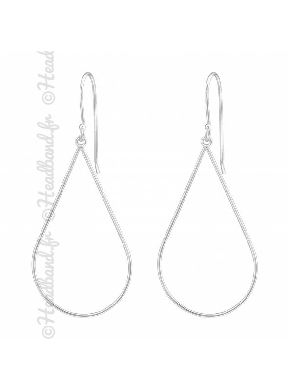 Boucles d'oreilles goutte argent