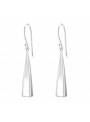 Boucles d'oreilles triangle pendentif en argent