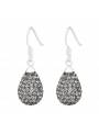 Boucles d'oreilles strass black diamond en argent