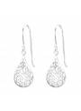 Boucles d'oreilles motifs rétro en argent