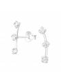 Clous d'oreilles strass zirconium en argent