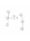 Clous d'oreilles strass zirconium en argent