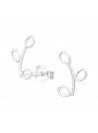 Clous d'oreilles branchage en argent