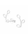 Clous d'oreilles branchage en argent