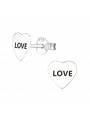 Boucles puces mot love en argent