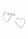 Boucles puces coeur torsadé en argent