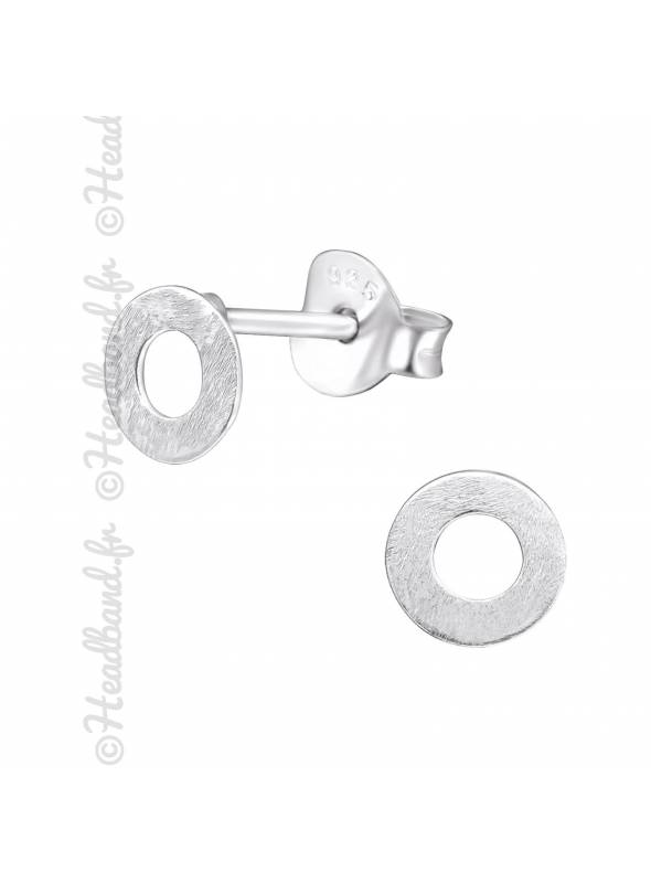 Boucles puces petit rond en argent