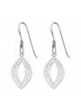 Boucles d'oreilles marquise strass blanc en argent