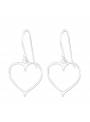 Boucles d'oreilles pendentif coeur en argent