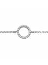 Bracelet rond pavage cristaux argent 925