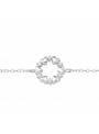 Bracelet coeurs et strass circulaire en argent 925