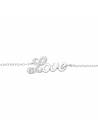 Bracelet mot love strass en argent 925