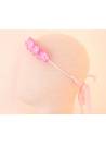 Serre-tête fleurs fillette mariage rose à nouer