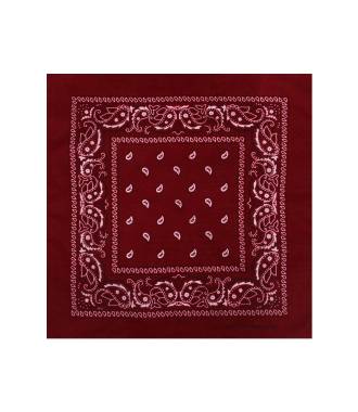 Bandana cheveux carré bordeaux