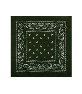 Bandana cheveux carré vert olive