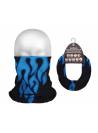 Bandeau tour de cou flammes bleu et noir