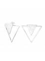 Boucles puces triangle double en argent