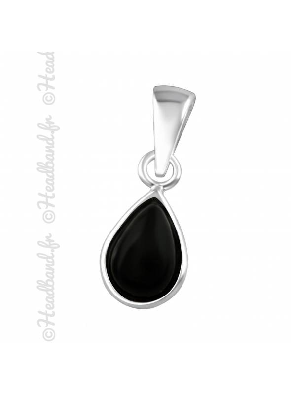 Pendentif onyx ovale argent 925