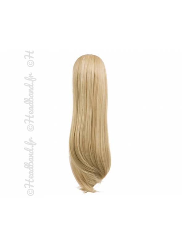 Postiche queue de cheval raide 60 cm - Blond miel