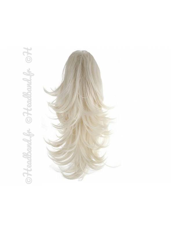 Postiche ponytail réversible pince crabe - Blond très clair