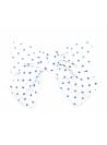 Barrette bow petits pois blanc