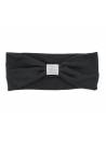 Bandeau large avec boucle cristaux noir
