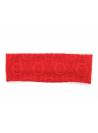 Bandeau large effet macramé rouge