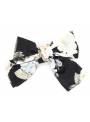 Maxi-pince noeud fleur noir