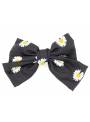 Pince ruban marguerites noir