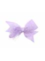 Pince clip noeud paillettes fille mauve