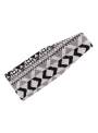 Headband velours bijoux perles noir